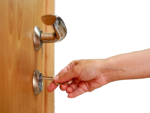 key in home door lock